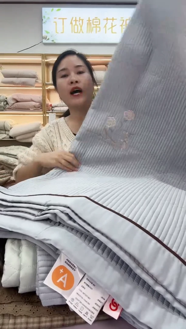 棉高品质刺绣A类天丝床盖三件套