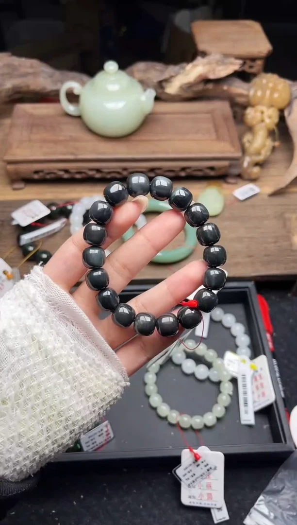 未镶嵌手串和田玉卡12若羌毛毛矿 老型9015886