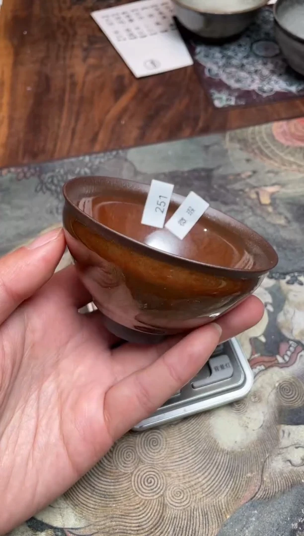 【闪购商品】茶盏251 福临号建盏主人杯（瑕疵介意勿拍）