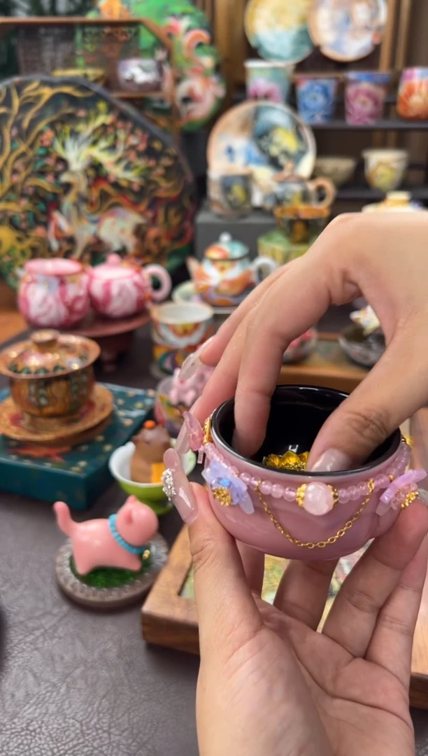 桃花粉/丁香紫香炉（带提溜）