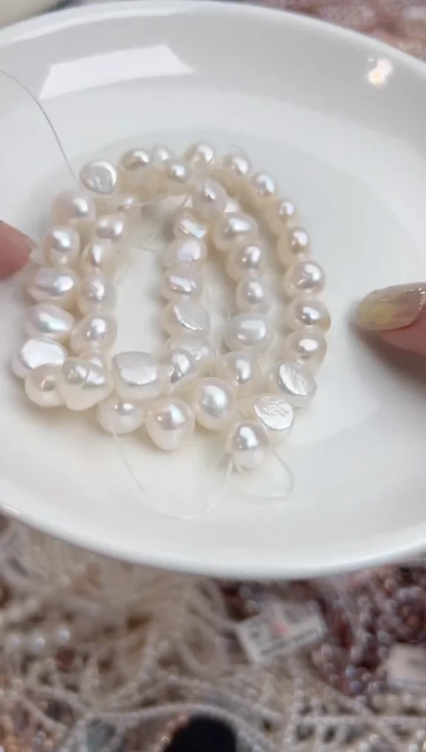 未镶嵌23淡水珍珠克旭*强光珍珠项链9mm+