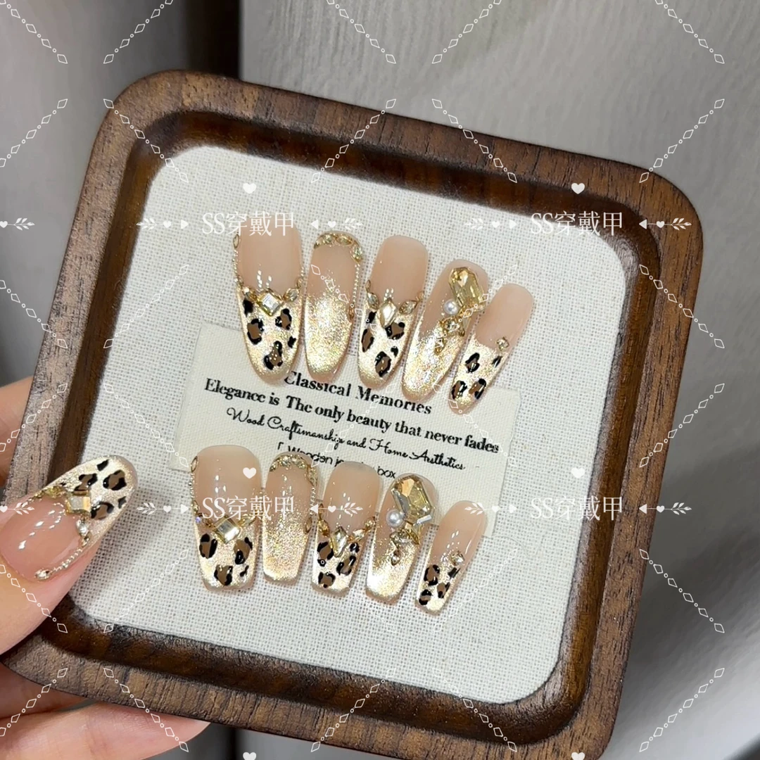 【落日熔金】纯手工穿戴甲一副10片装