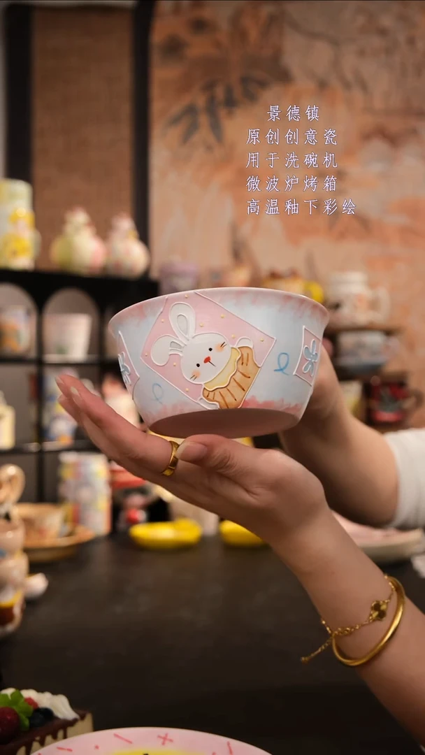 摆件陶旺的可以手工手绘设计师款