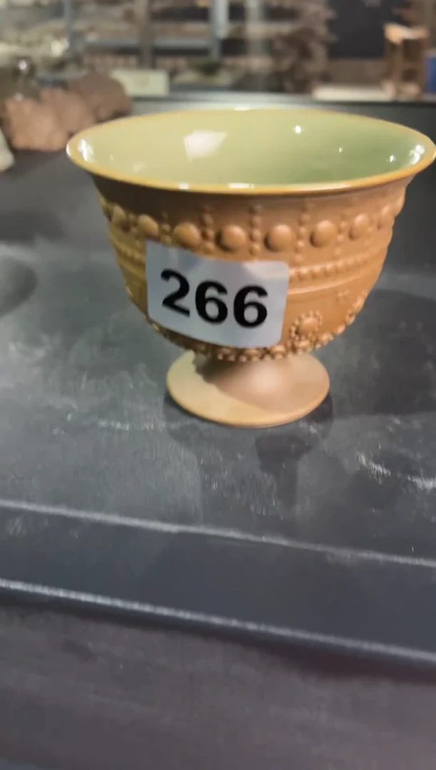 耀州窑仰山高足杯266