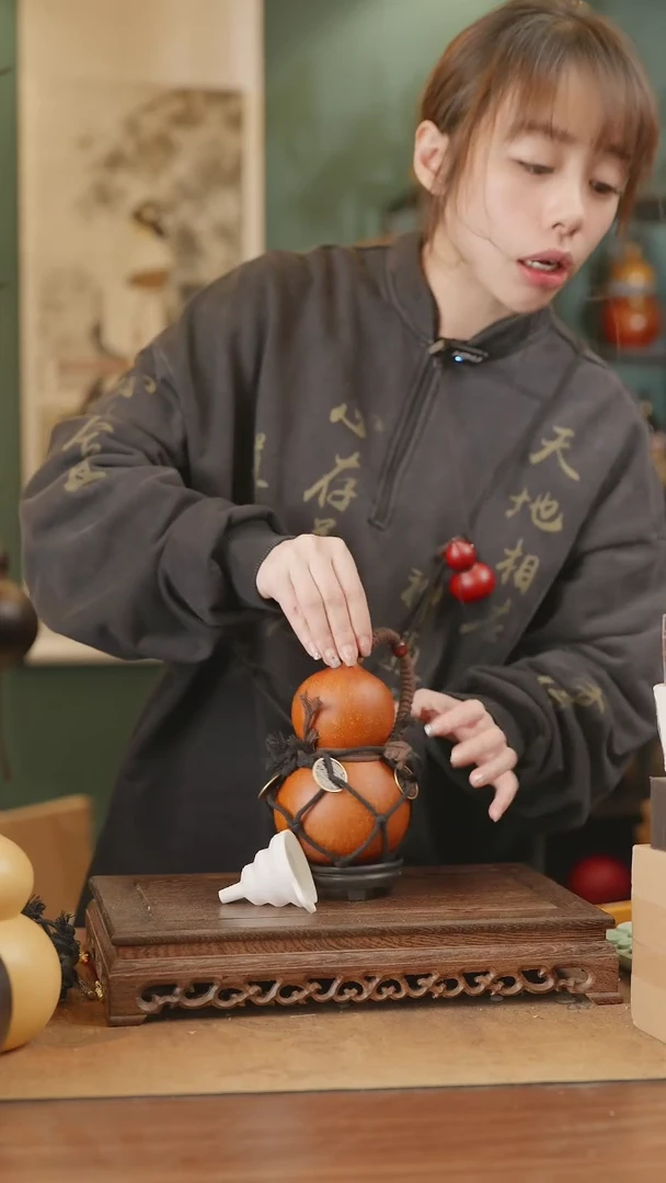 【闪购商品】376号精品天然大漆工艺防渗内胆酒葫芦~