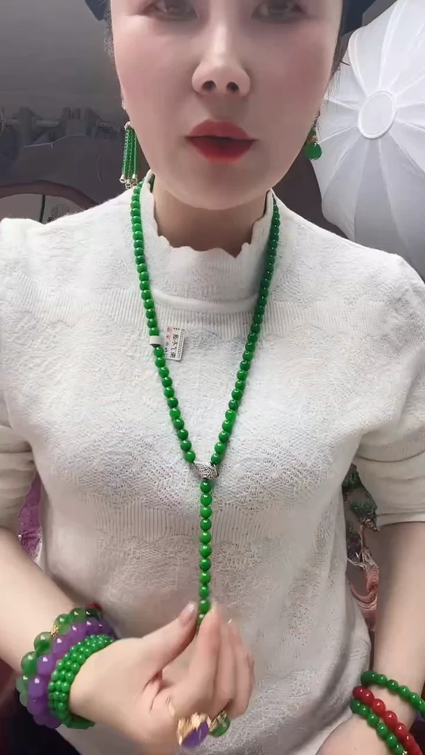 【闪购商品】翡翠颈饰银S925镶嵌蛇链