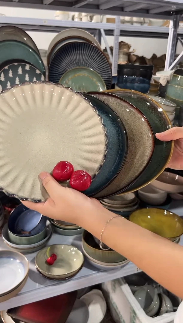 陶瓷外贸尾货瑕疵满20包邮X4 小盘组合