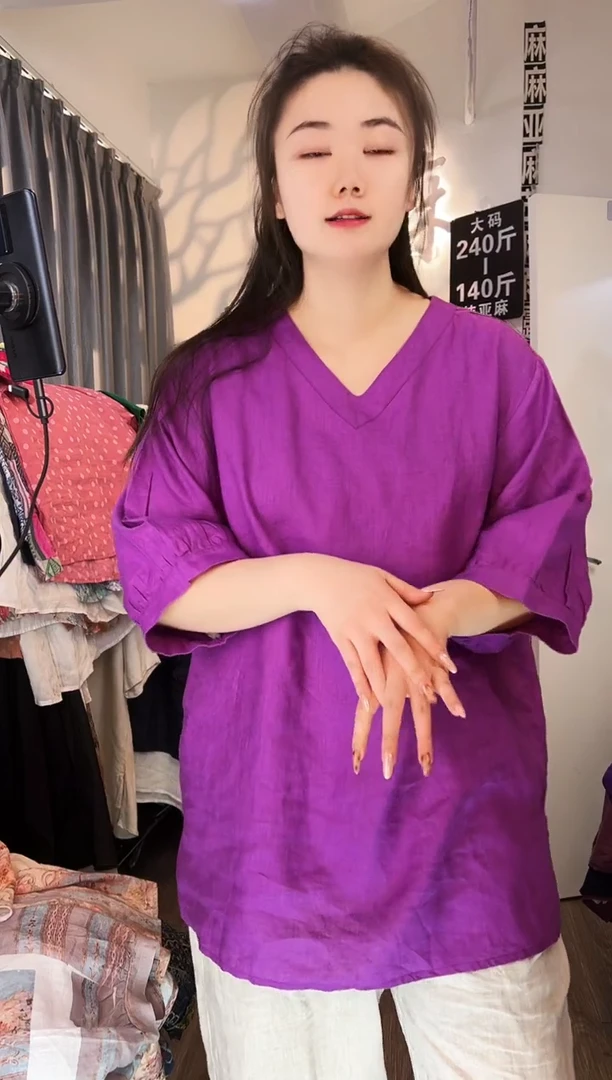 亚麻汉麻苎麻大码女装系列。140斤-250斤