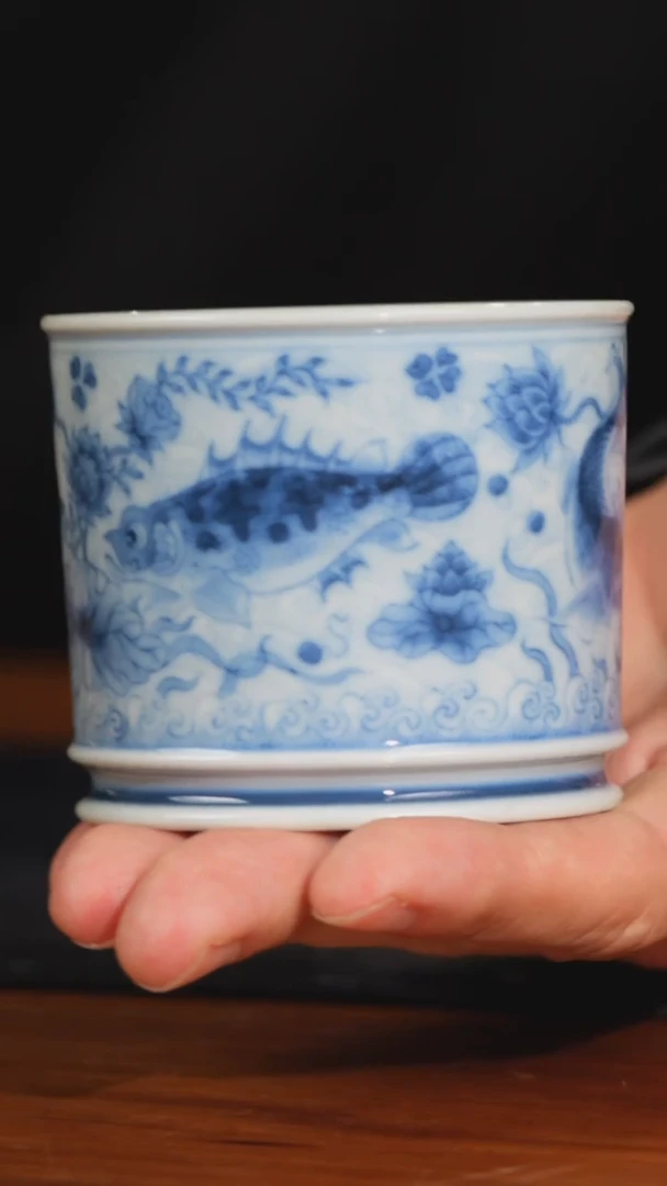 【瓷见如故】望月怀古满绘鱼藻容天杯