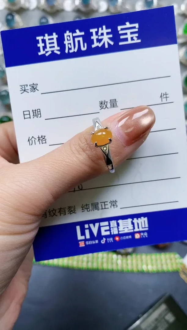 【闪购商品】翡翠戒指银S925镶嵌0538