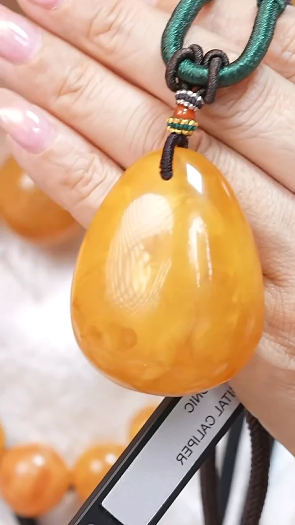 蜜蜡颈饰未镶嵌6385天然蜜蜡珠宝奇石云端妖孽全部保真