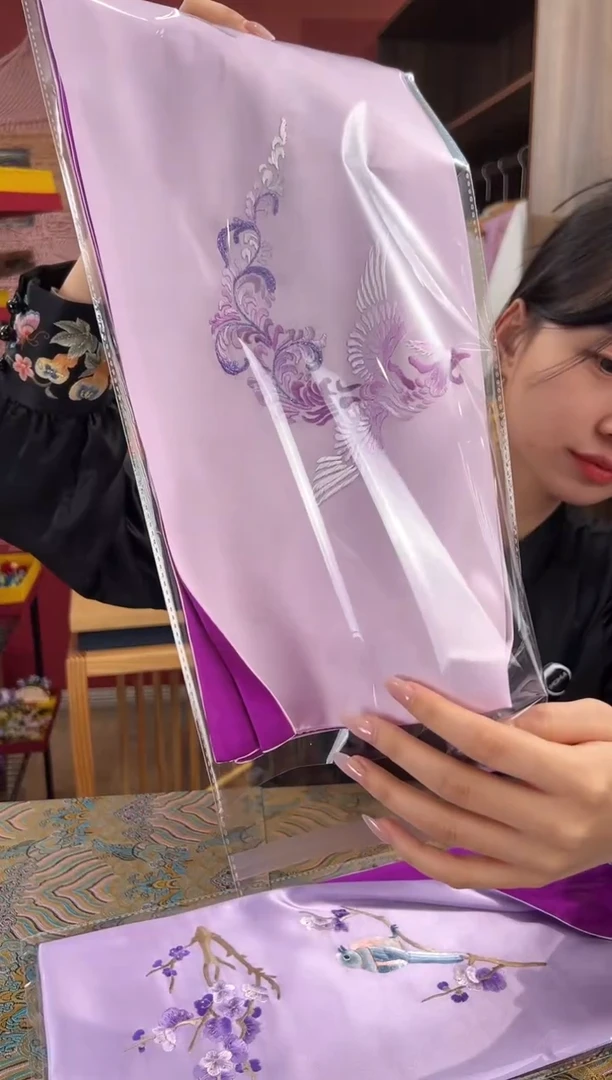 【闪购商品】刺绣苏绣100桑蚕丝丝巾