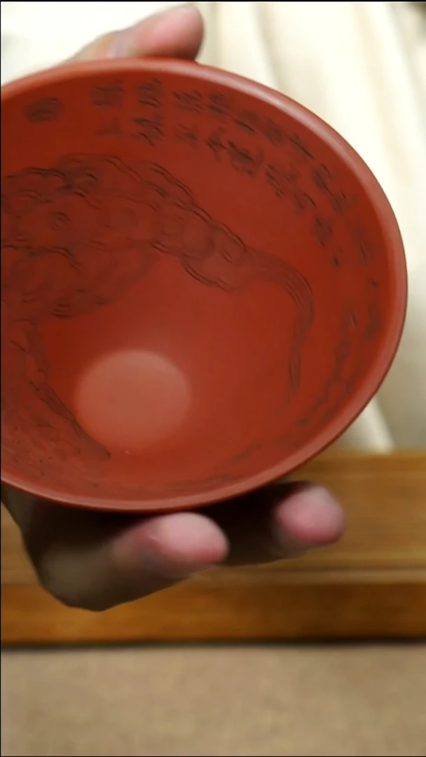 茶杯紫砂南柯记全手刻杯