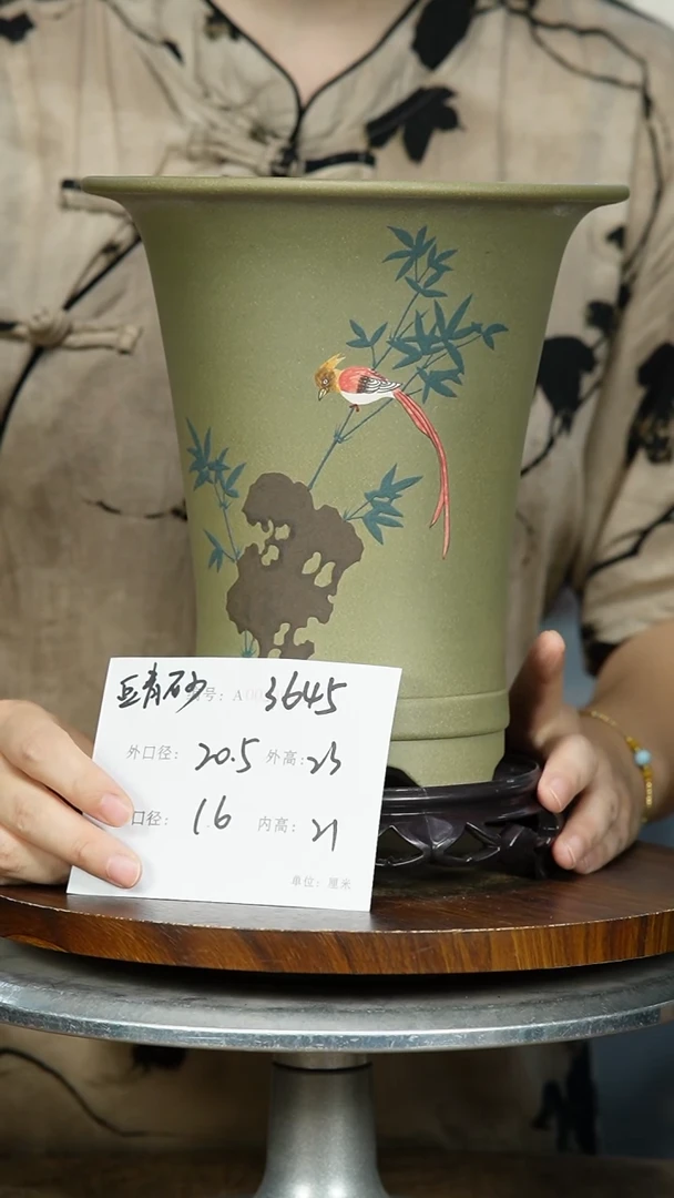 紫砂花盆3645+S 紫砂花盆紫砂&