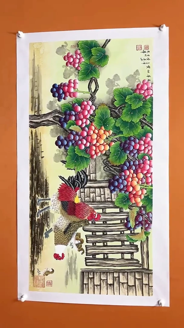 国画黄春香国画作品138/65春华秋实