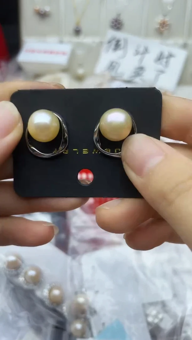 未镶嵌淡水珍珠耳饰耳环多其性发其一