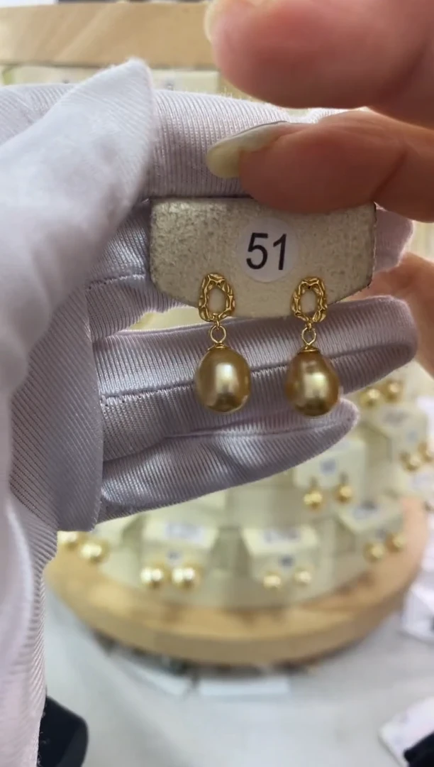 银S925镶嵌耳饰海水珍珠1