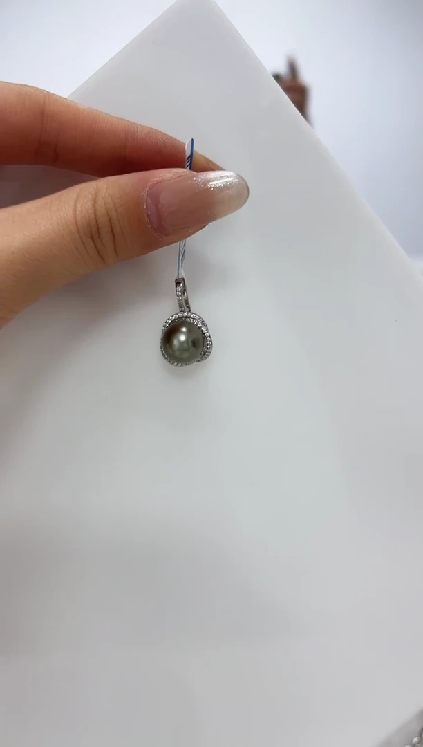 【闪购商品】海水珍珠DA银S925镶嵌v2833 大溪地吊坠10