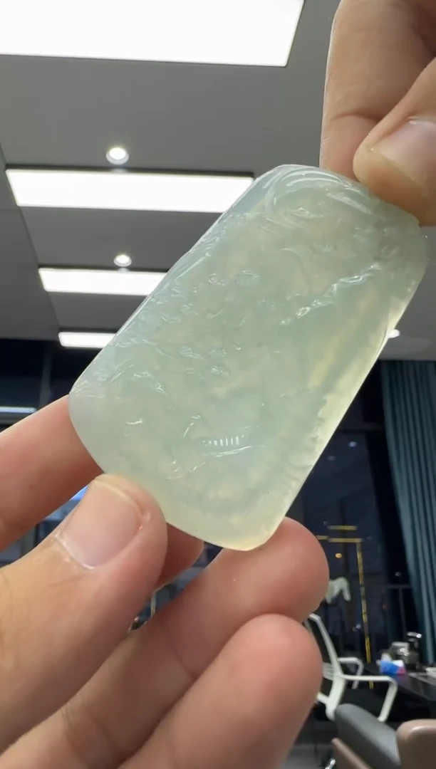 颈饰未镶嵌翡翠天然翡翠A货孤品一件