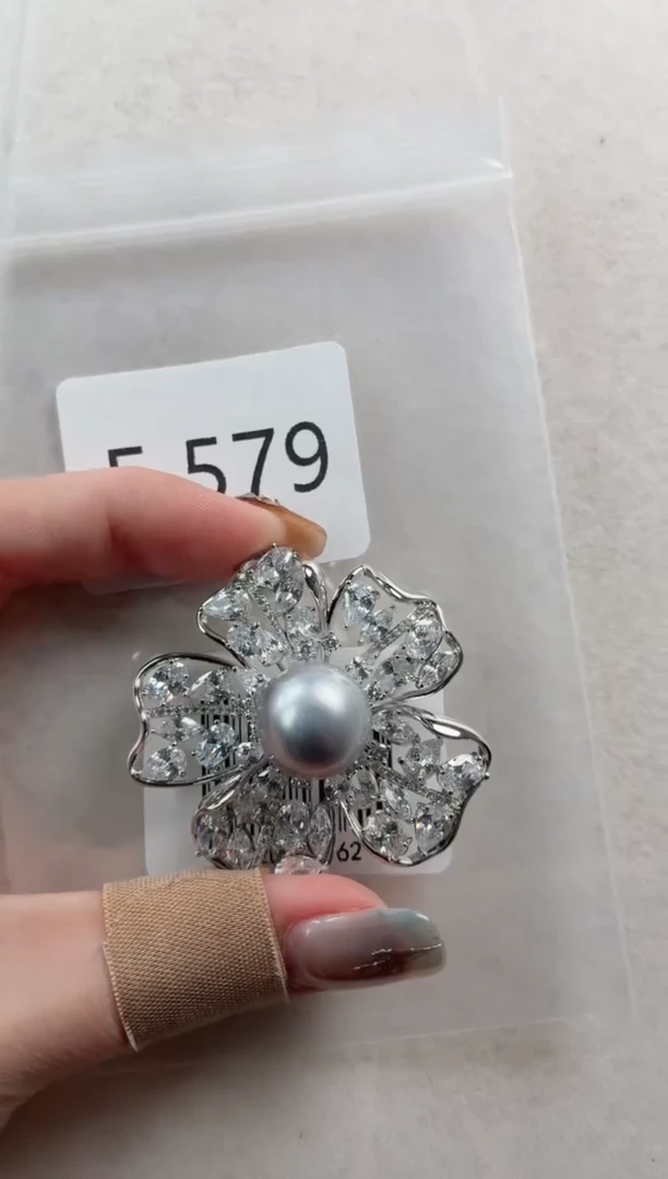 未镶嵌胸针海水珍珠E579