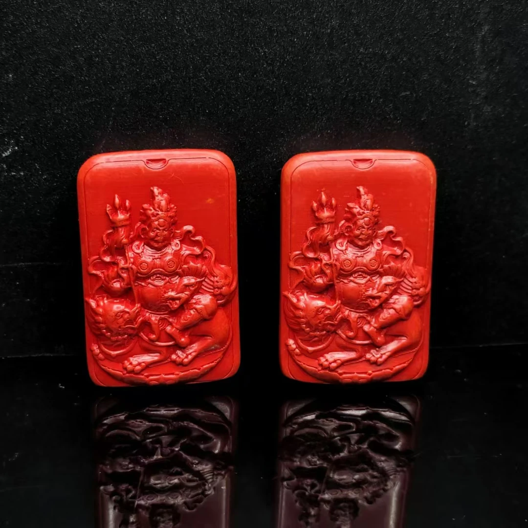 天然辰砂【老三珠宝】朱砂财神吊坠赠绳子【多样性发其一】