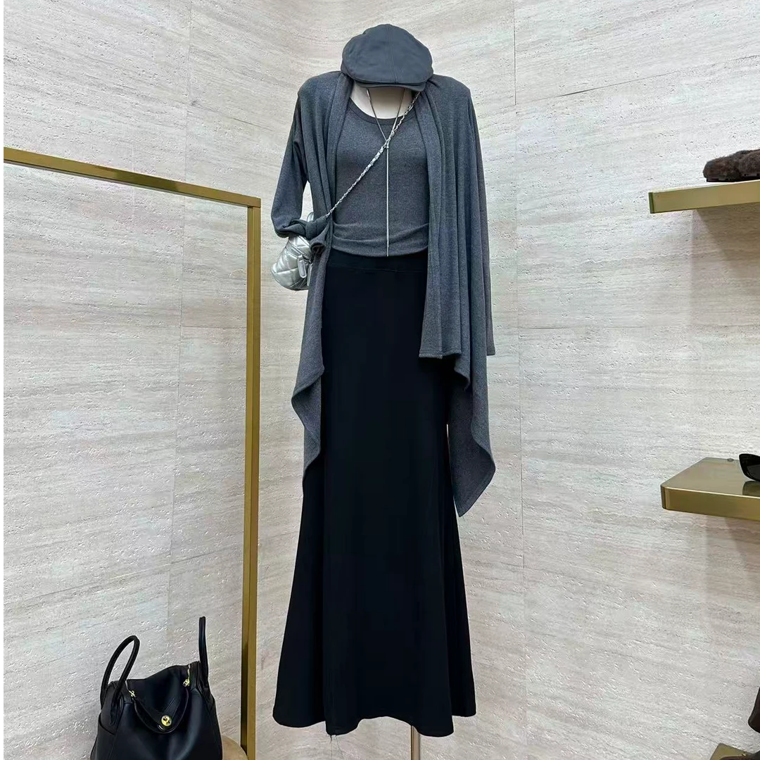 【柔雅风情】温柔千金风慵懒不规则气质套装-8582