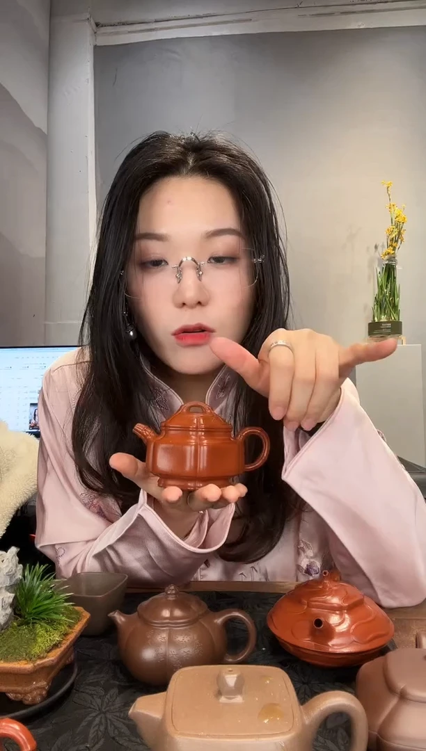 【闪购商品】紫砂茶壶六方海棠双线