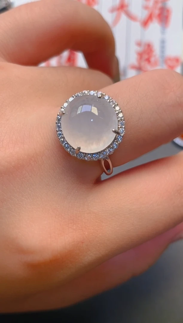 【闪购商品】翡翠耳饰银S925镶嵌天然A货翡翠1