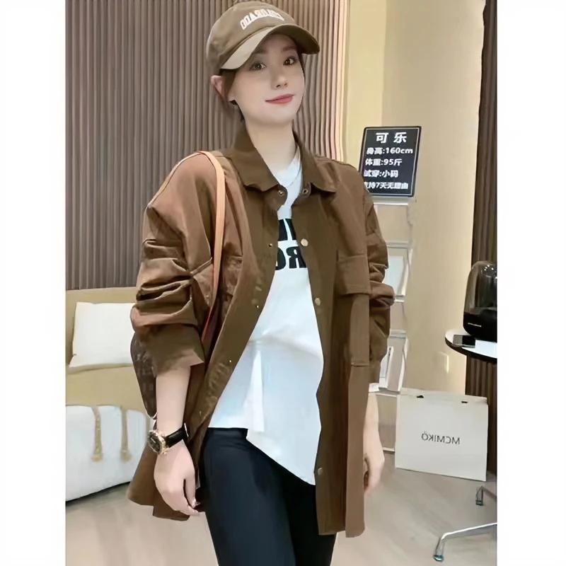 时尚百搭衬衣外套女2025春季新款时尚百搭显瘦气质富家千金上衣女