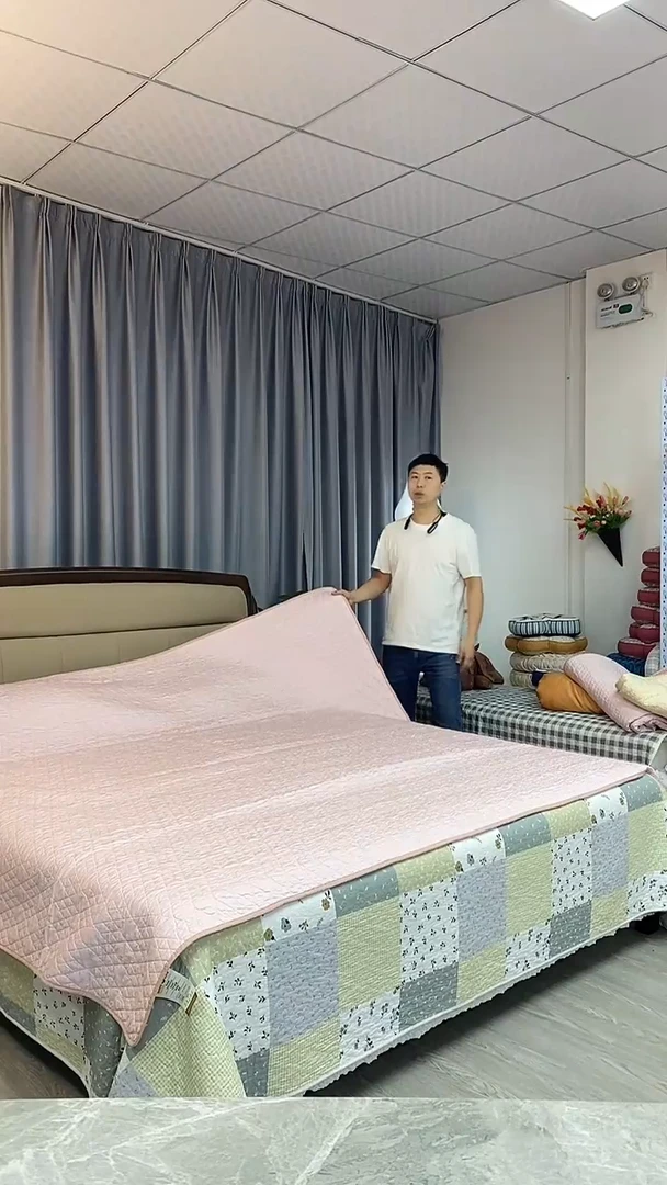棉200cm*230cm 贡缎提花（粉）