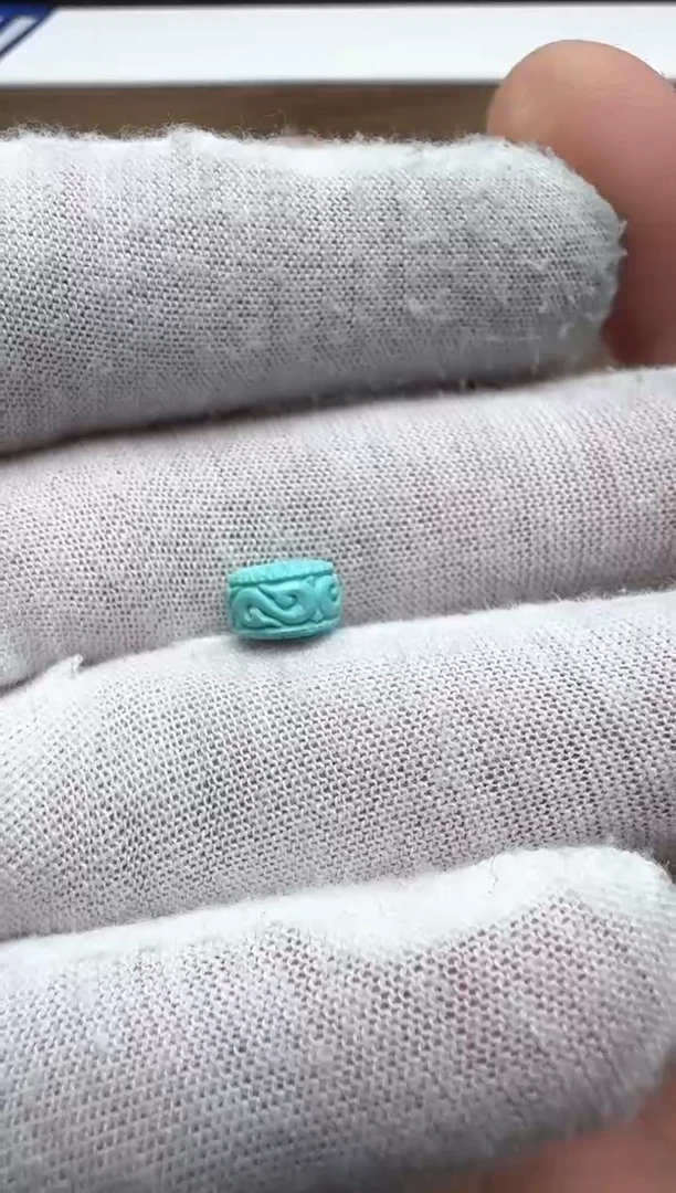 【闪购商品】绿松石唐草纹墩子未镶嵌直径8.2厚5.1