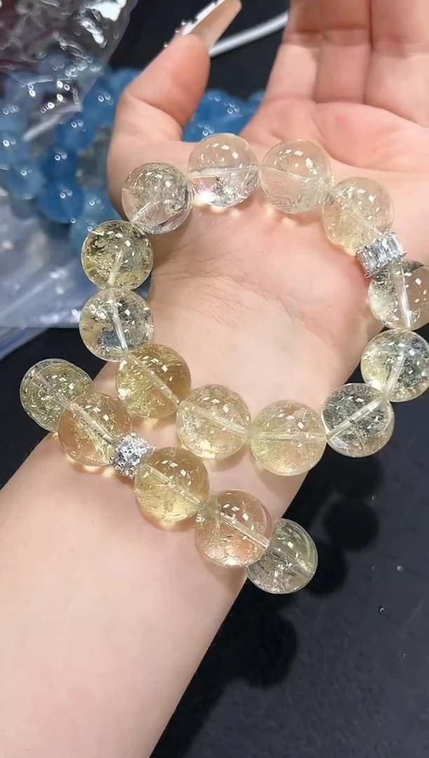 水晶手链未镶嵌2e多样性发其一【1条】默认微瑕16mm