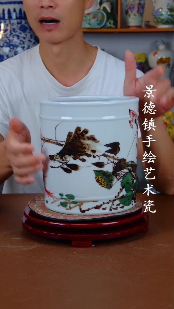 摆件景德镇手工手绘陶瓷摆件26