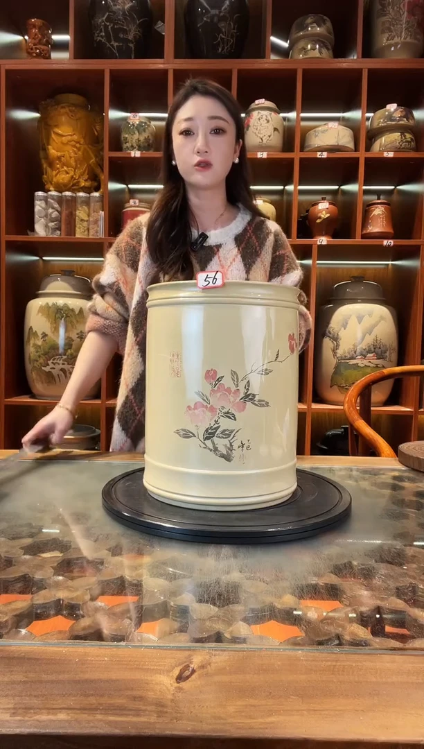 罐云南建水紫陶白泥缸@56