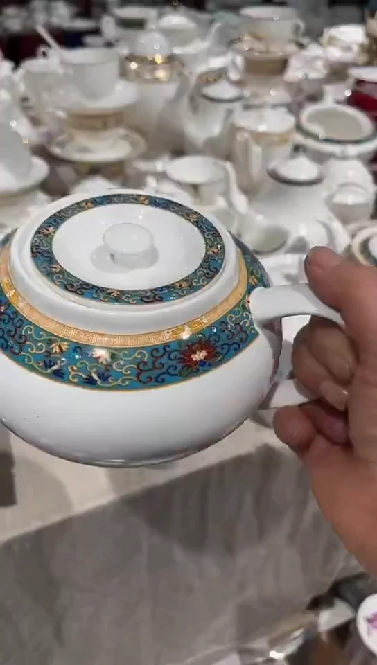 瓷咖啡壶1个隆达骨瓷