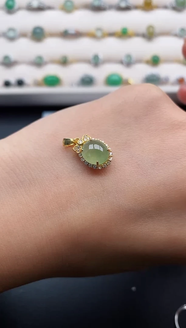 银S925镶嵌戒指翡翠1111111111+5