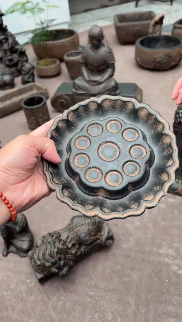 陶土【火山泥】莲蓬壶承