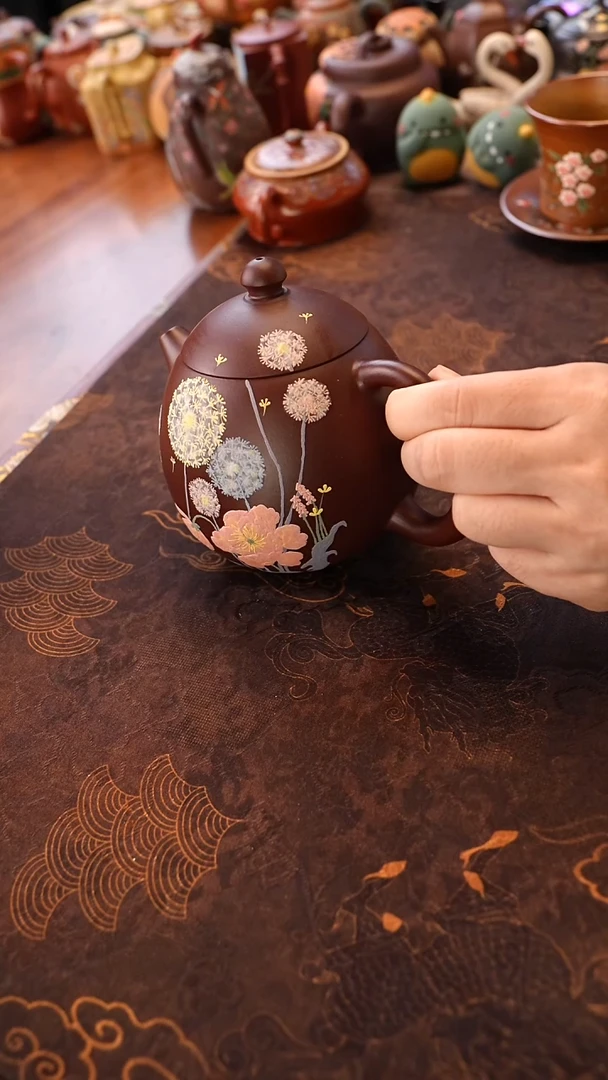 茶壶紫砂紫泥龙蛋