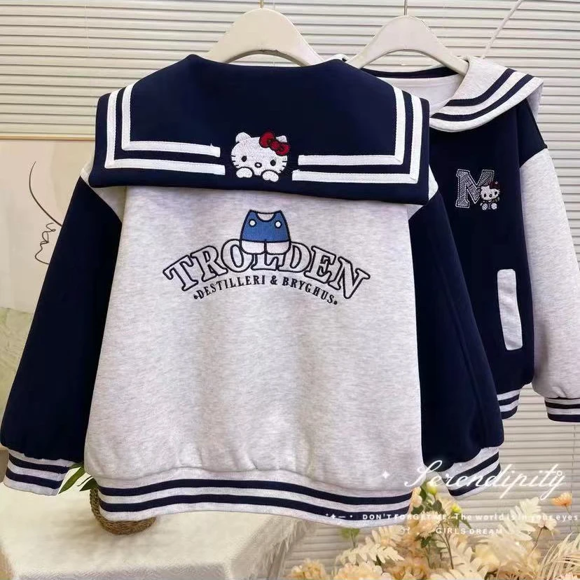 哇噻~这也太好看了~2025女童秋季新款洋气学院风棒球服外套10622