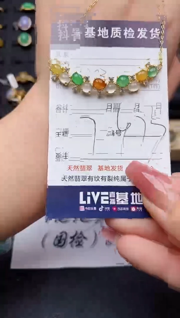 翡翠银S925镶嵌颈饰..........