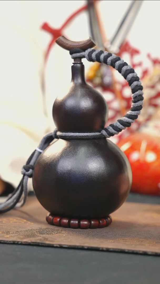 【闪购商品】RZ147大漆酒葫芦不包手串及旋转底座