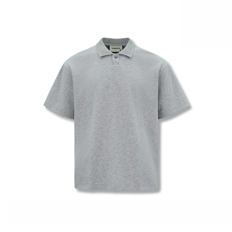 果冻冰感极简潮牌polo衫情侣磁吸扣翻领上衣百搭Z2962