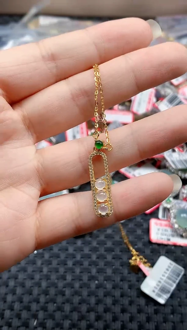 银S925镶嵌戒指翡翠天然A货缅甸翡翠