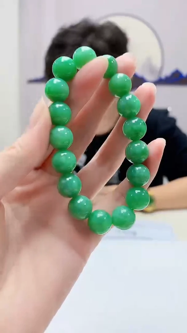 定制翡翠未镶嵌4688zm-毛货手串150