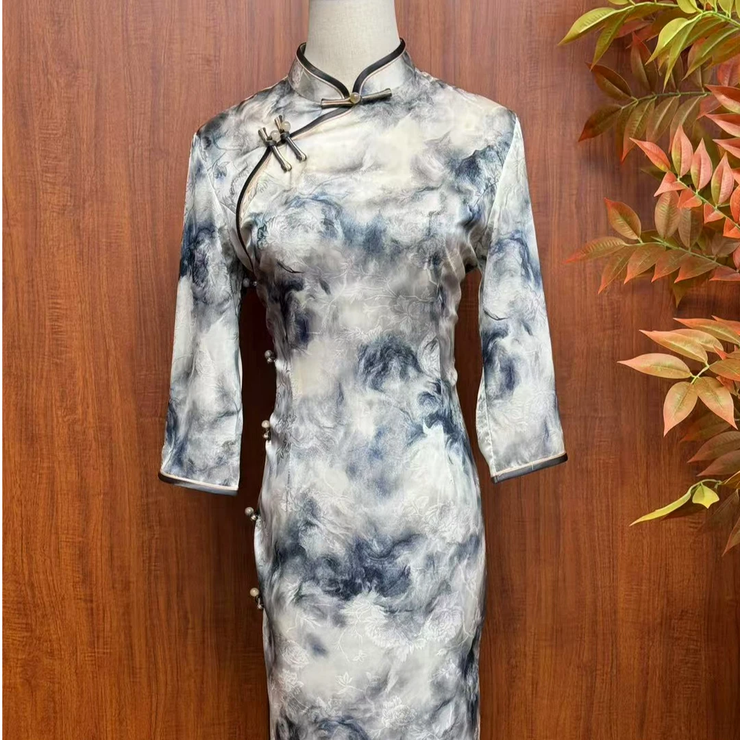 【淡墨山川】2025年新中式夏季新款复古百搭日常淑女旗袍