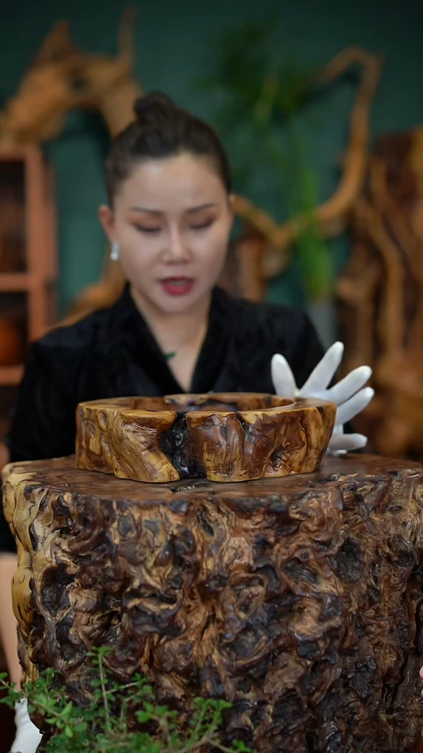 枣木雷击枣木烟缸