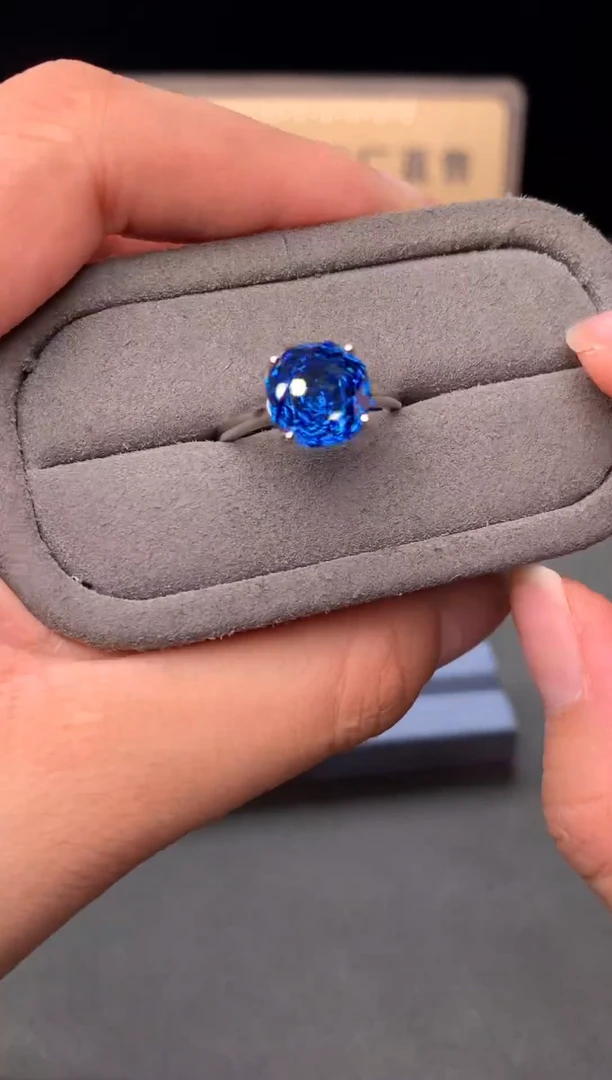 银S925镶嵌戒指托帕石22222