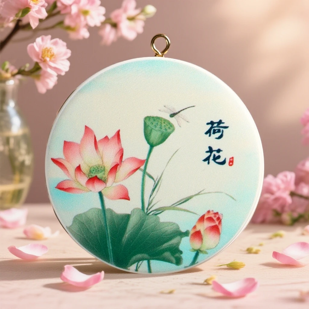 小巧型蓝牙插卡荷花播放器 可挂脖吊坠式音乐机 便携式随身听音箱