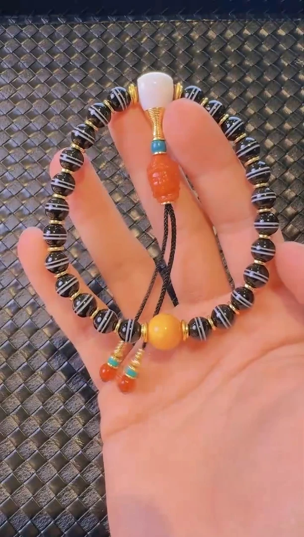 【闪购商品】玛瑙/玉髓手串未镶嵌双线药师手持