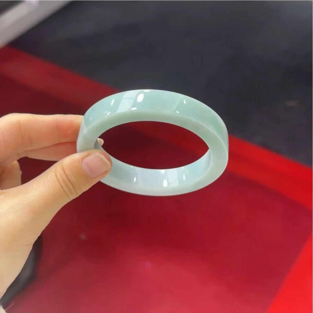 天然翡翠A货定制手镯1106